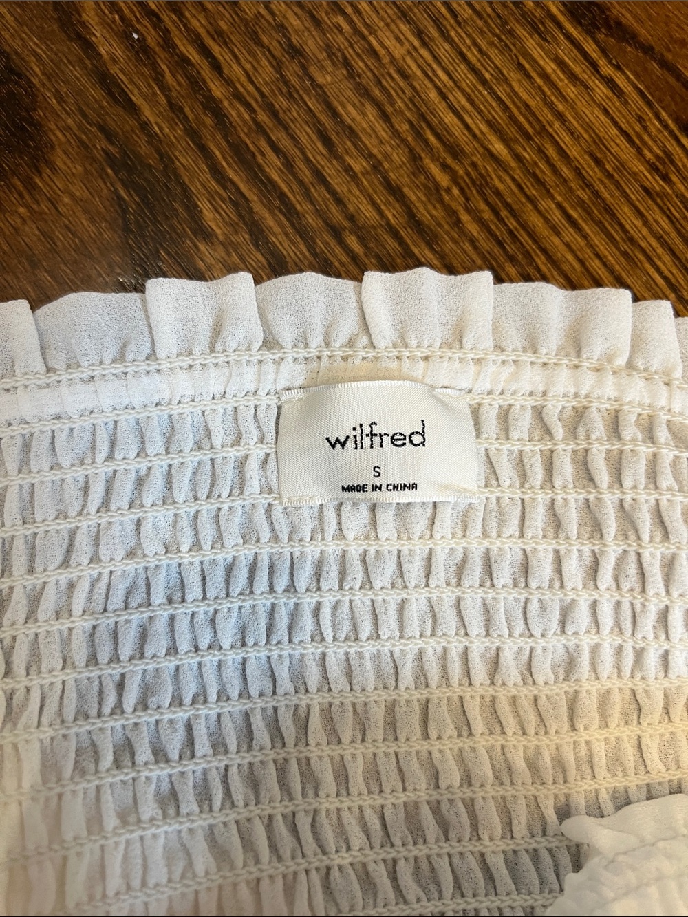 Wilfred White Smocked Ruffle Crop Cami - Picture 3 of 3